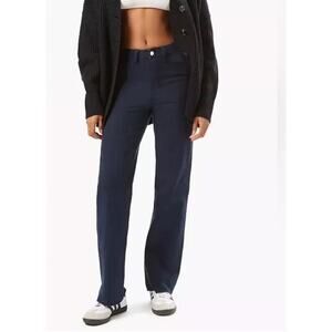 WeWoreWhat Womens High Rise Dad Jeans Size 25 French Navy Blue Raw Hem NWT